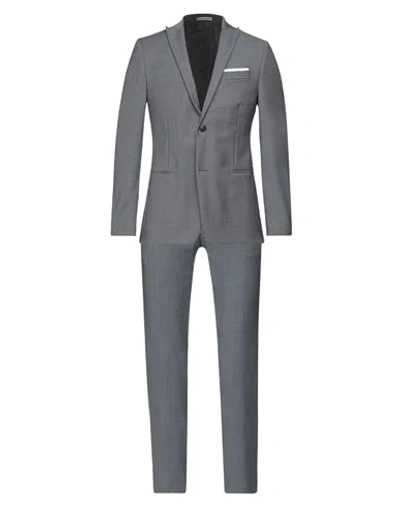 Grey Daniele Alessandrini Suits In Grey