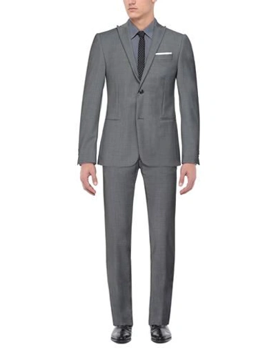 Grey Daniele Alessandrini Suits In Grey