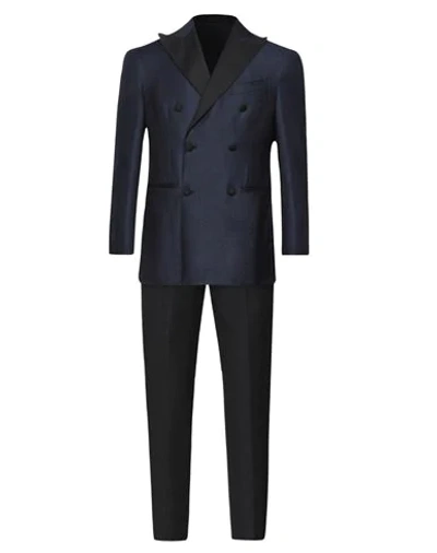 Shop Pulito Suits In Dark Blue