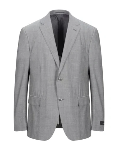 Shop Ermenegildo Zegna Zegna Man Blazer Grey Size 46 Wool, Silk, Linen, Elastane