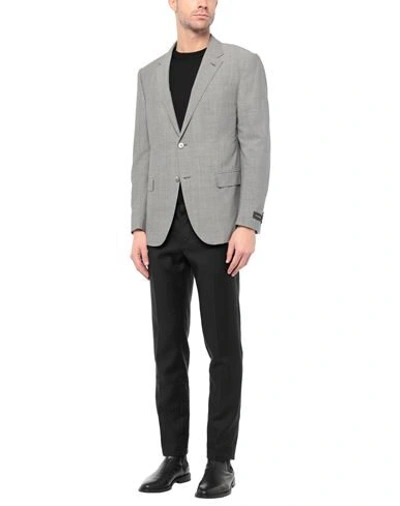 Shop Ermenegildo Zegna Zegna Man Blazer Grey Size 44 Wool, Silk, Linen, Elastane