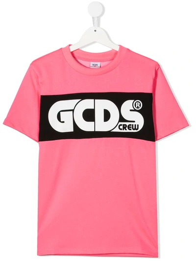 Shop Gcds Teen Logo Print T-shirt In Pink