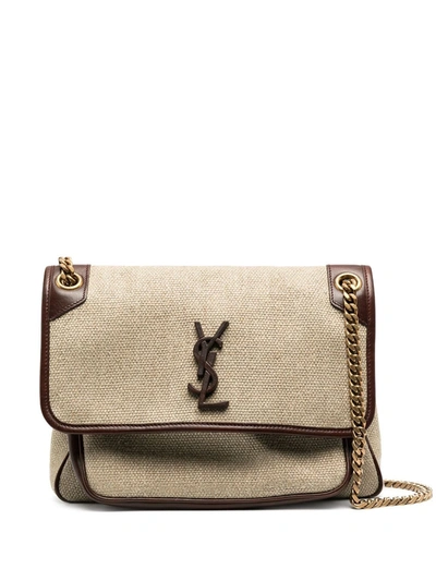 Shop Saint Laurent Niki Medium Bag In Neutrals