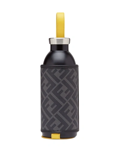 Shop Fendi Ff-motif Bottle Holder In Black