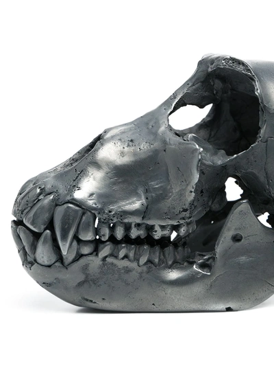 Parts Of Four Monkey Skull Decorative Object In Silver
