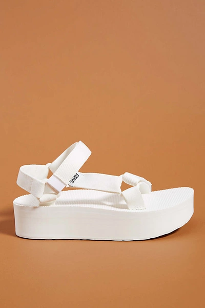 Shop Teva Flatform Universal Sandals In White
