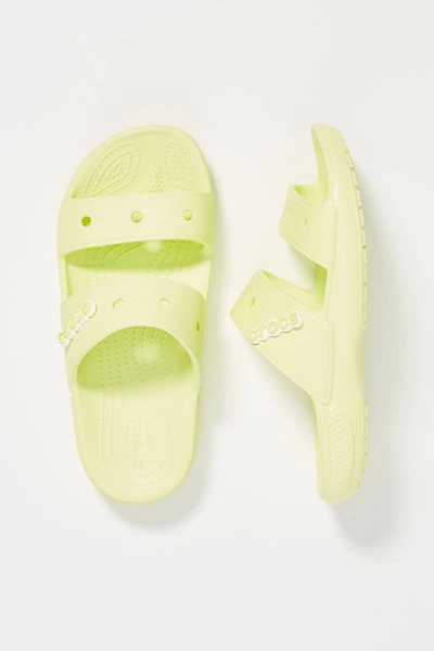 Shop Crocs Classic Slide Sandals In Green