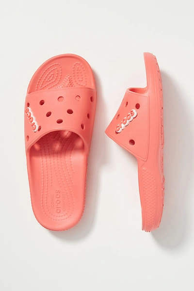 Shop Crocs Classic Slide Sandals In Orange