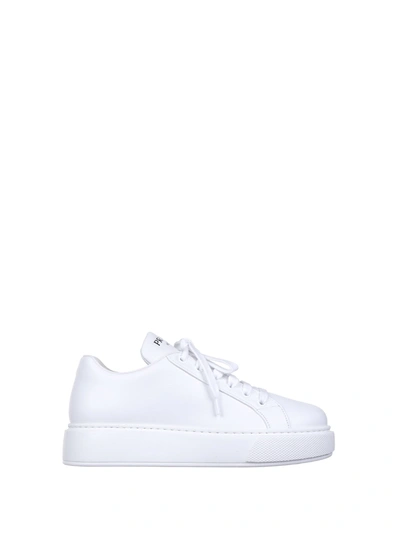 Shop Prada Platform Sneakers In Bianco