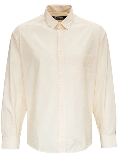 Shop Jacquemus La Chemise Simon Cotton Shirt In White