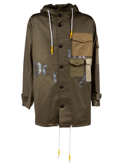 Shop Palm Angels Military Parka In Military Beige