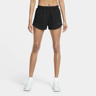 Shop Nike Women's Tempo Heathered Running Shorts In Black