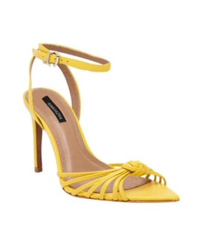 Shop Bcbgmaxazria Delia Strappy Sandal Women's Shoes In Yellow