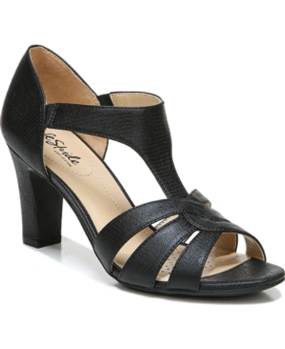 Shop Lifestride Caramel Dress Sandals Women's Shoes In Black