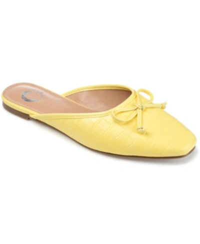 Shop Journee Collection Women's Tammala Square Toe Mules In Yellow