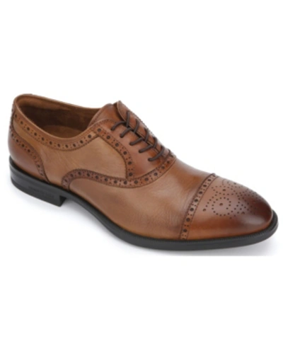 Shop Kenneth Cole New York Men's Future Pod Lace Up Cap Toe Oxford Shoe Men's Shoes In Cognac