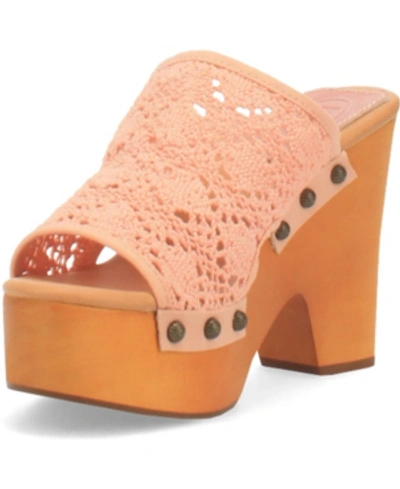 Shop Dingo Women's Crafty Leather Platform Sandals Women's Shoes In Pink