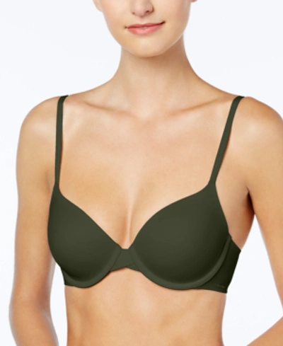 Shop Calvin Klein Perfectly Fit Full Coverage T-shirt Bra F3837 In Duffel Bag