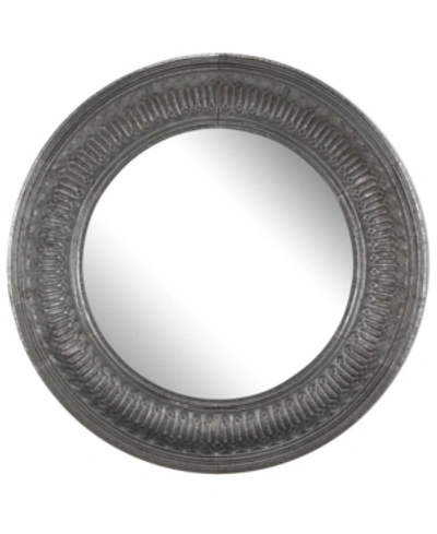 Shop Ab Home 45" Matis Classic Round Mirror In Gray