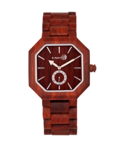 Shop Earth Wood Acadia Wood Bracelet Watch Red 43mm