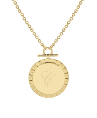 Brook & York Winnie Initial Pendant In Gold- C