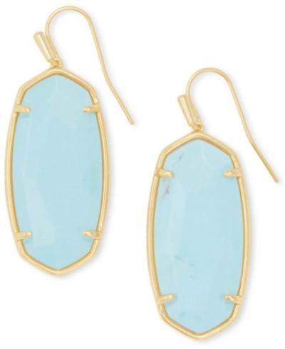Shop Kendra Scott Faceted Illusion Stone Drop Earrings In Blue/gold