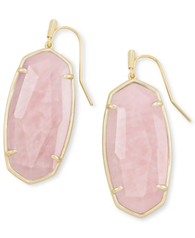 Shop Kendra Scott Faceted Illusion Stone Drop Earrings In Pink/gold