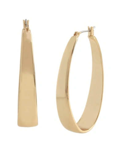 Shop Robert Lee Morris Soho Oval Hoop Earrings In Gold-tone