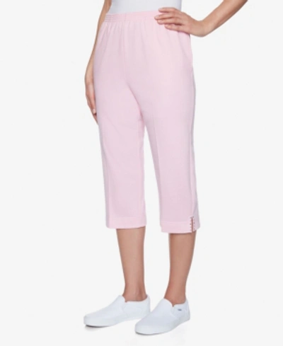 Shop Alfred Dunner Plus Size Classics French Terry Capri Pant In Petal