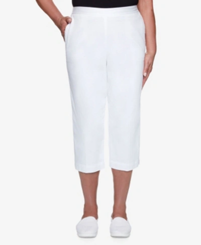Shop Alfred Dunner Plus Size Classics Relaxed Denim Capri Pant In White