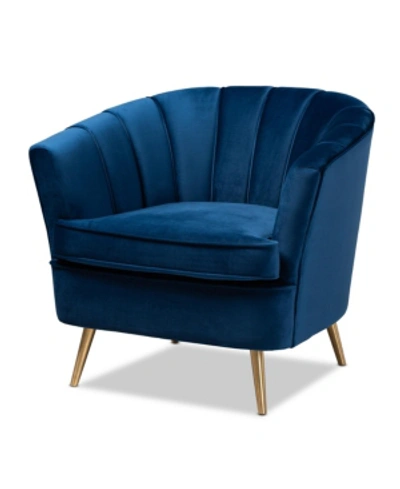 Shop Furniture Emeline Accent Chair In Navy Blue