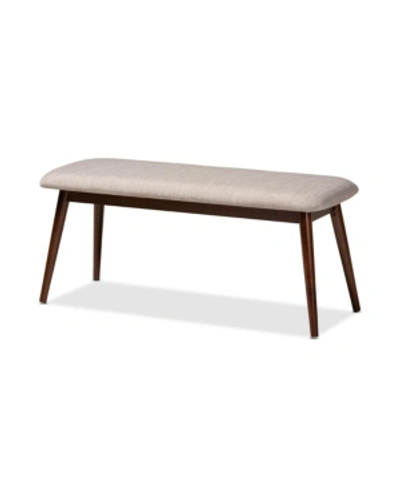 Shop Furniture Flora Dining Bench In Light Gray