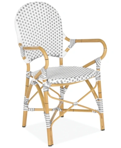 Suite Bebe Lola Indoor/outdoor Wicker Stacking Arm Chair, Set Of 2 In Grey