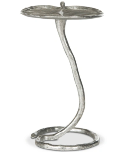 Furniture Mina Foil Petal Side Table In Silver