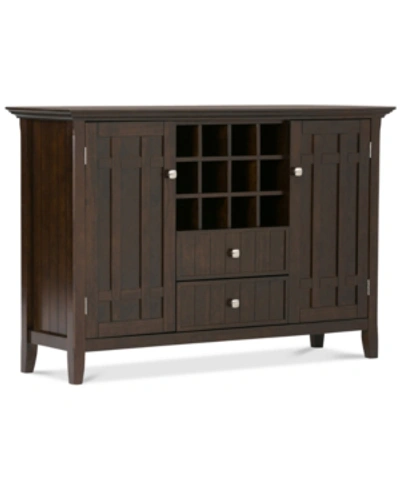 Shop Simpli Home Westminister Sideboard Buffet & Wine Rack In Tobacco Brown