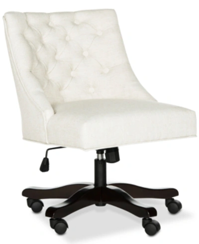 Safavieh Soho Tufted Swivel Desk Chair In White