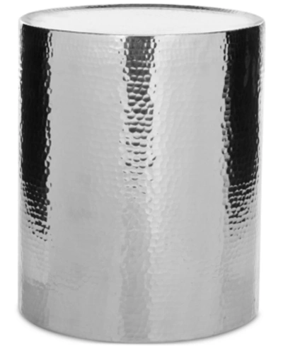 Safavieh Polonium Occasional Hammered Table In Silver