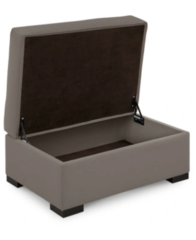Shop Furniture Astra 36" Fabric Chair Bed Storage Ottoman, Created For Macy's In Dawson Brindle Brown