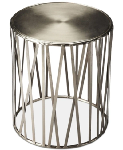 Shop Butler Kruse Drum Table In Silver