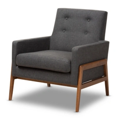 Shop Furniture Perris Lounge Chair In Dark Grey