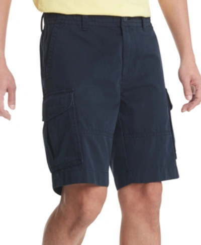 Shop Tommy Hilfiger Men's 10" Soft Cotton Cargo Shorts In Sky Captain
