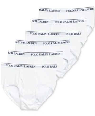 Shop Polo Ralph Lauren Men's 6-pack White Midrise Briefs
