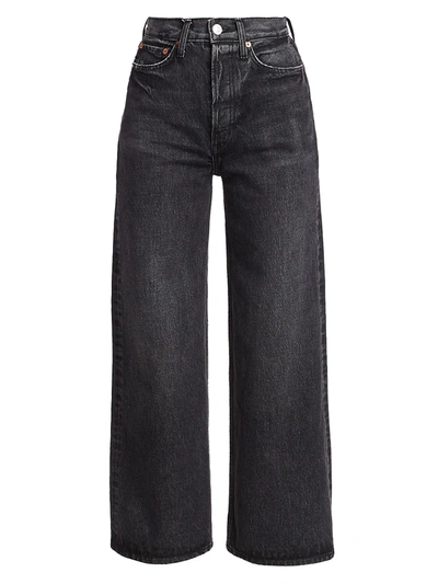 Shop Re/done Women's 60s Extreme Wide-leg Jeans In Shadow Wash