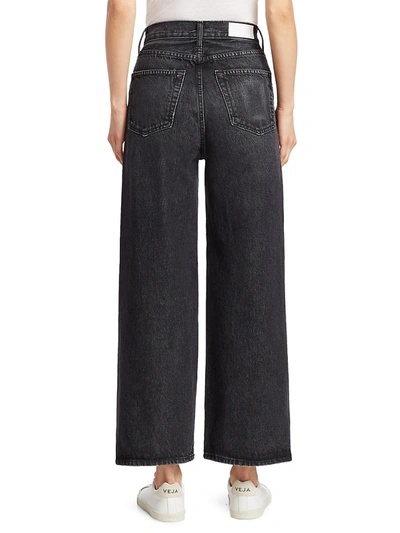 Shop Re/done Women's 60s Extreme Wide-leg Jeans In Shadow Wash