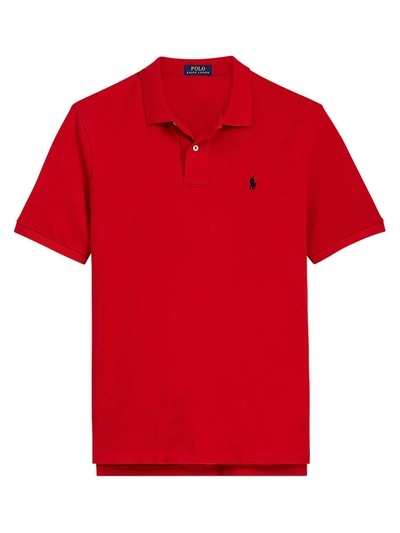 Shop Polo Ralph Lauren Men's Custom Slim-fit Mesh Polo In Red