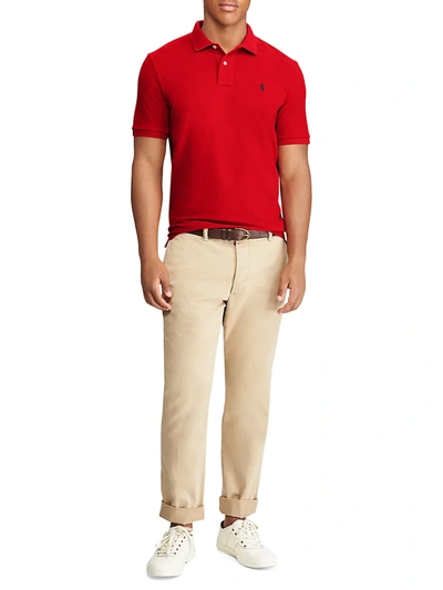 Shop Polo Ralph Lauren Men's Custom Slim-fit Mesh Polo In Red