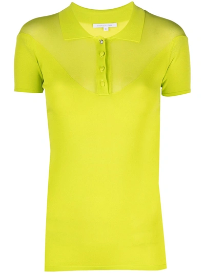 Shop Patrizia Pepe Knitted Short-sleeve Polo Shirt In Yellow