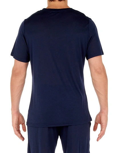 Shop Hom Men's Cocooning Short-sleeve Shirt In Navy