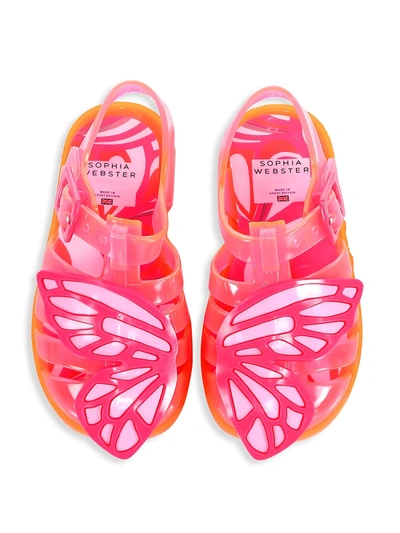 Shop Sophia Webster Little Girl's & Girl's Butterfly Jelly Sandals In Pink