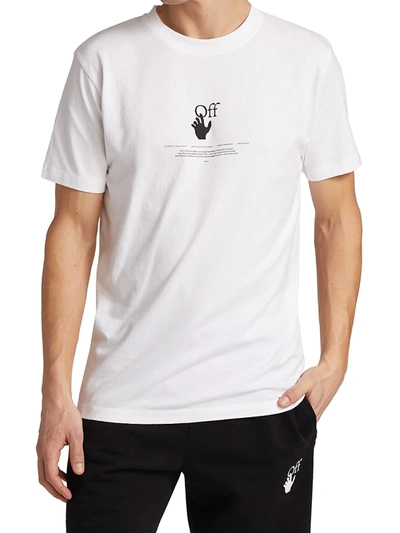 Shop Off-white Men's Logo Slim-fit T-shirt In White High